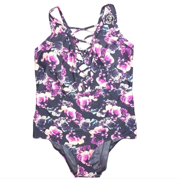 NWT Torrid Wireless Strappy Front One Piece Swimsuit Size 3X / 22-24 - Picture 3 of 5